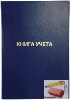 Книга учета deVENTE A4, 192 листов, клетка, офсет 55-60 г/м, 90% белизна, тв. обл. бумвинил+тиснение фольгой
