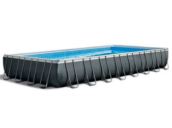 26378 Каркасный бассейн Intex Ultra Frame 975 х 488 х 132 см, фильтр-насос, лестница, тент, подстилка