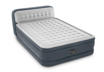 64448 Надувная кровать Intex Ultra Plush 152х236х46см, с встроенным насосом 220-240V