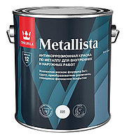 Специальная атмосферостойкая краска по ржавчине Tikkurila Metallista Металлиста А 0,4л