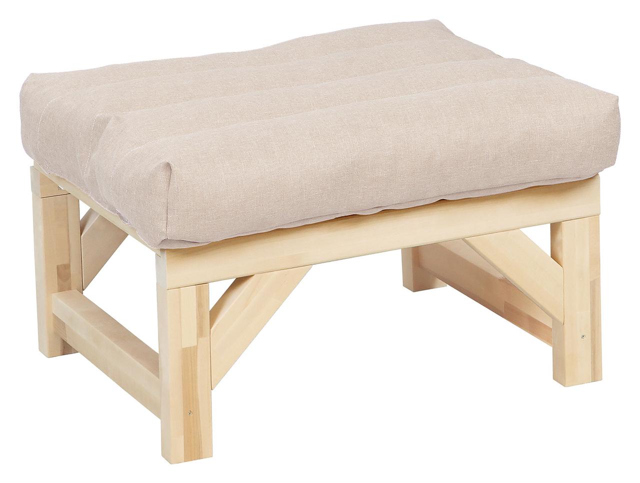 Банкетка БИНГО массив (Рогожка Savana Plus Ivory) Элегия