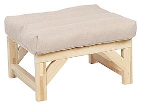 Банкетка БИНГО массив (Рогожка Savana Plus Ivory) Элегия