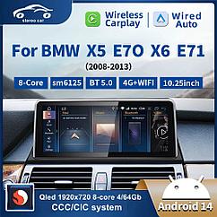 Штатная магнитола Android 10.25″ для BMW X5 E70, X6 E71, E72