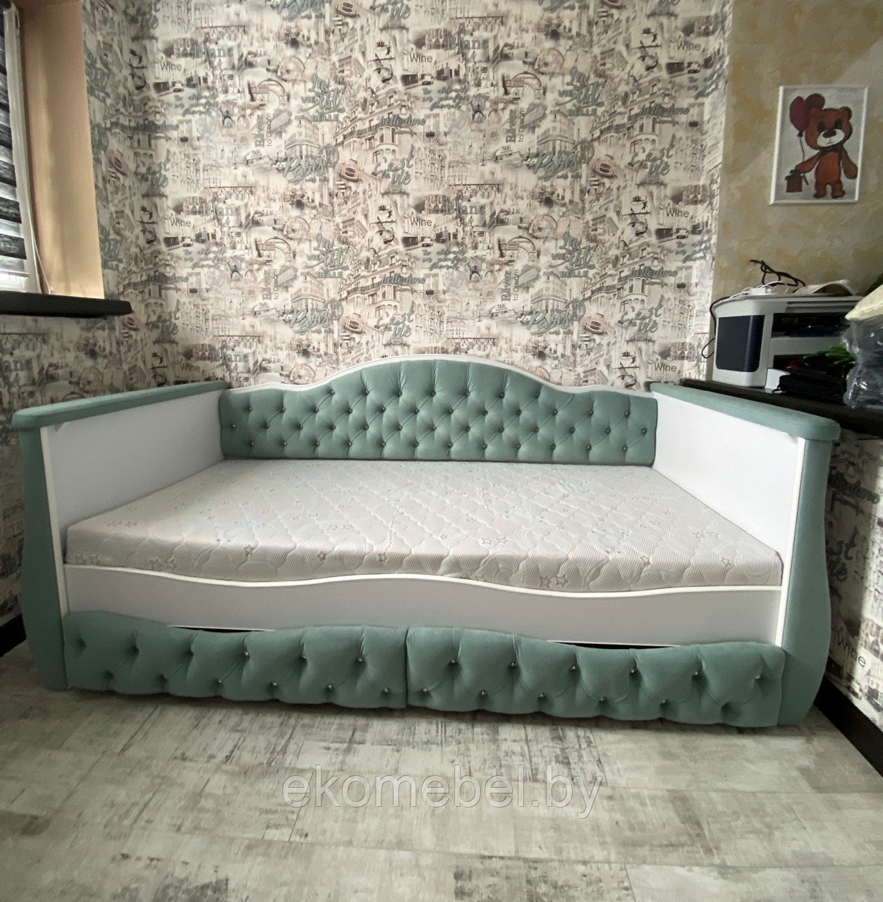 Кровать с ящиками "Клио" (80х180, 90х190).