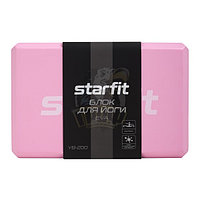Блок для йоги Starfit (розовый пастель) (арт. YB-200E-PI)