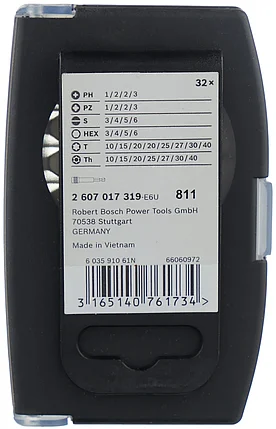 Набор бит Bosch Extra Hard 32 шт. с магнтным держателем 2607017319, фото 2