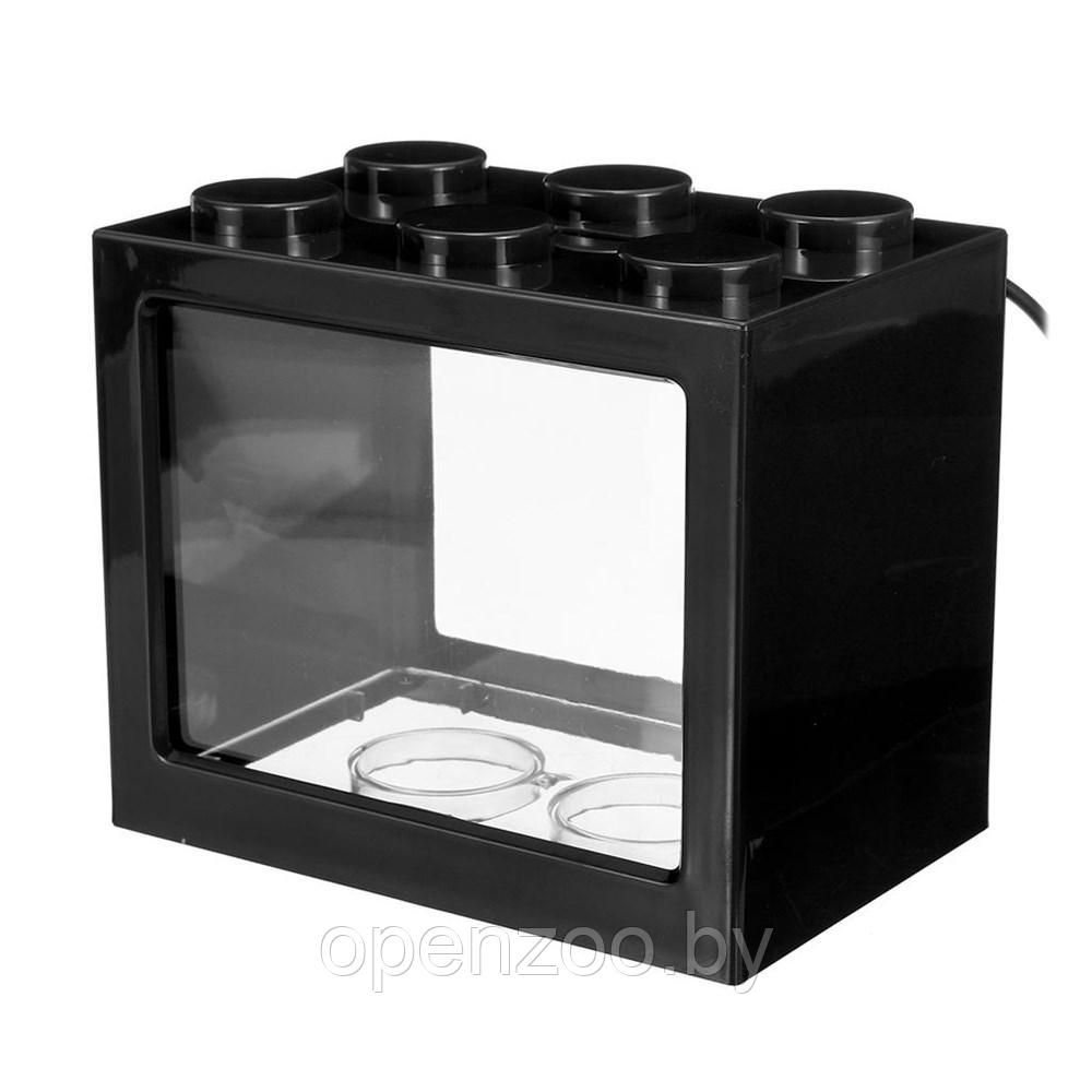 Аквариум KIKA 16x10,5x14 см., чёрный