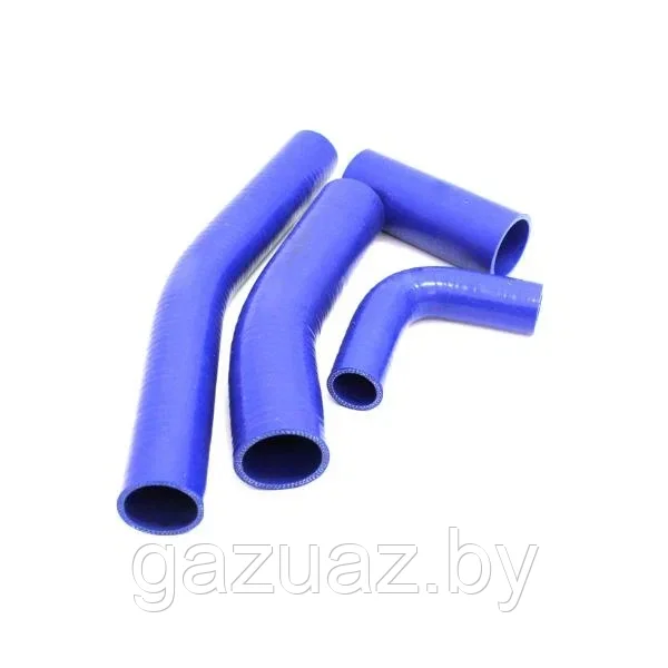 Патрубок радиатора (к-т) ЗИЛ-130 (4 шт.) *Технопартнер* силикон (армированные)