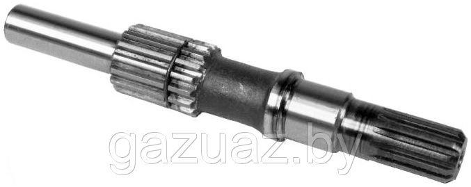 Вал 70-1601021-Б ведомый привода ВОМ (L=330мм., Zшл.=16/12)