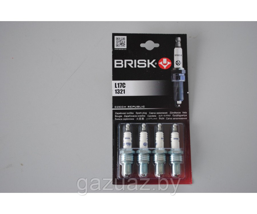 Свеча зажигания длинная юбка (к-т 4 шт.) Brisk DR17YC (D=16мм.) EURO III 405-409 дв.