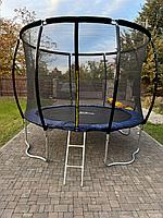 Батут SKYJUMP MASTER  Blue 8ft (252 cм УСИЛЕННЫЙ) с защитной сеткой безопасности и лестницей