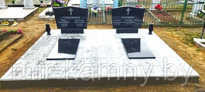 ТРОЙНЫЕ ПАМЯТНИКИ НА МОГИЛУ ИЗ ГРАНИТА В ГРОДНО