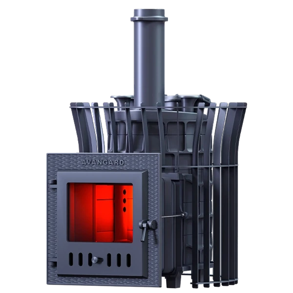 Печь для бани Авангард ЗК 25 (М) Ураган в сетке Тюльпан