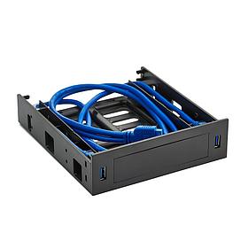 Exegate HD-2U3 (Крепление для 2.5"/3.5" HDD в отсек 5.25" 2xUSB3.0) EX280445RUS