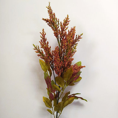 Ветка искусственная Целозия 76 см, бордовый