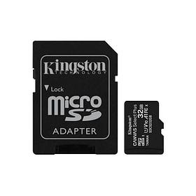 Карта памяти microSDHC UHS-I U1 Kingston Canvas Select Plus 32 ГБ, 100 МБ/с, Class 10, SDCS2/32GB, 1 шт.,