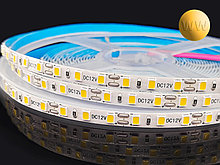 Светодиодная лента SMD 2835 120LED 12W 12V 5мм белый теплый HIGH CLASS.