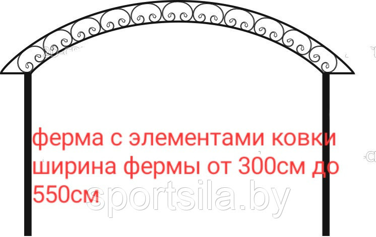 Ферма для навеса с элементами ковки