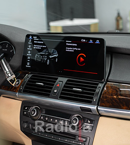 Монитор 12.3 для BMW X6 E71 (2007-2010) CIC на Android 13 (8/128gb/4g) с круговым обзором 360 и 4 камер.