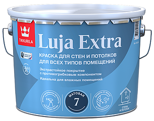 Интерьерная экстрастойкая краска для влажных помещений TIKKURILA Luja Extra, 9 л, фото 2