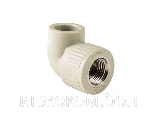 Колено ПП комб. вн. 25х3/4", сер. РТП (Угольник) (РосТурПласт)