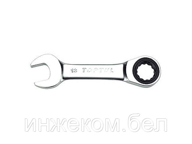 Ключ комбинированный 18мм с трещоткой MINI TOPTUL