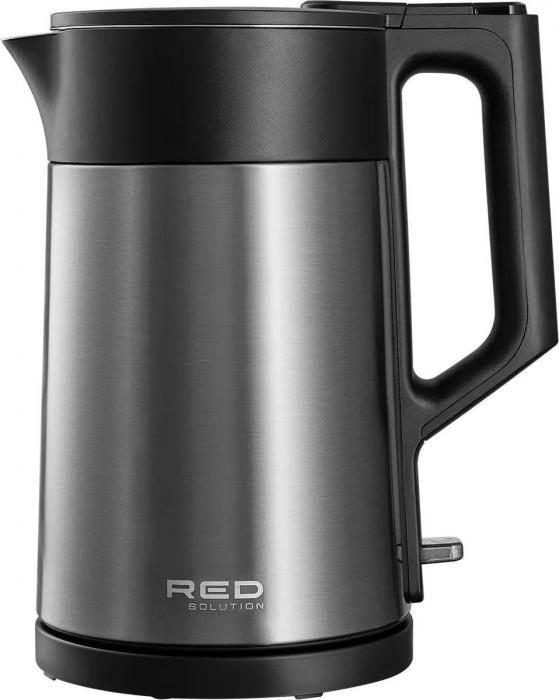 Чайник электрический RED SOLUTION RK-M114, 1500Вт, черный и серый