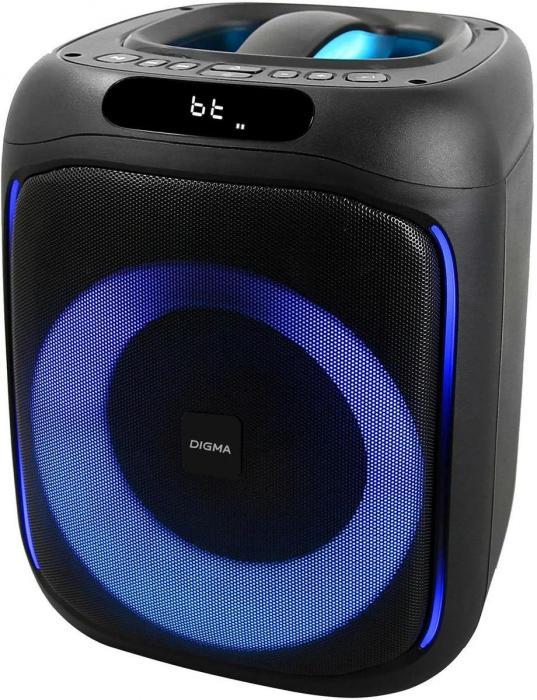 Музыкальный центр Digma D-MC1700, 30Вт, Bluetooth, FM, USB, micro SD, черный,