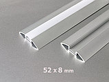 Алюминиевый профиль накладной с экраном 52х8 для LED ленты, фото 2