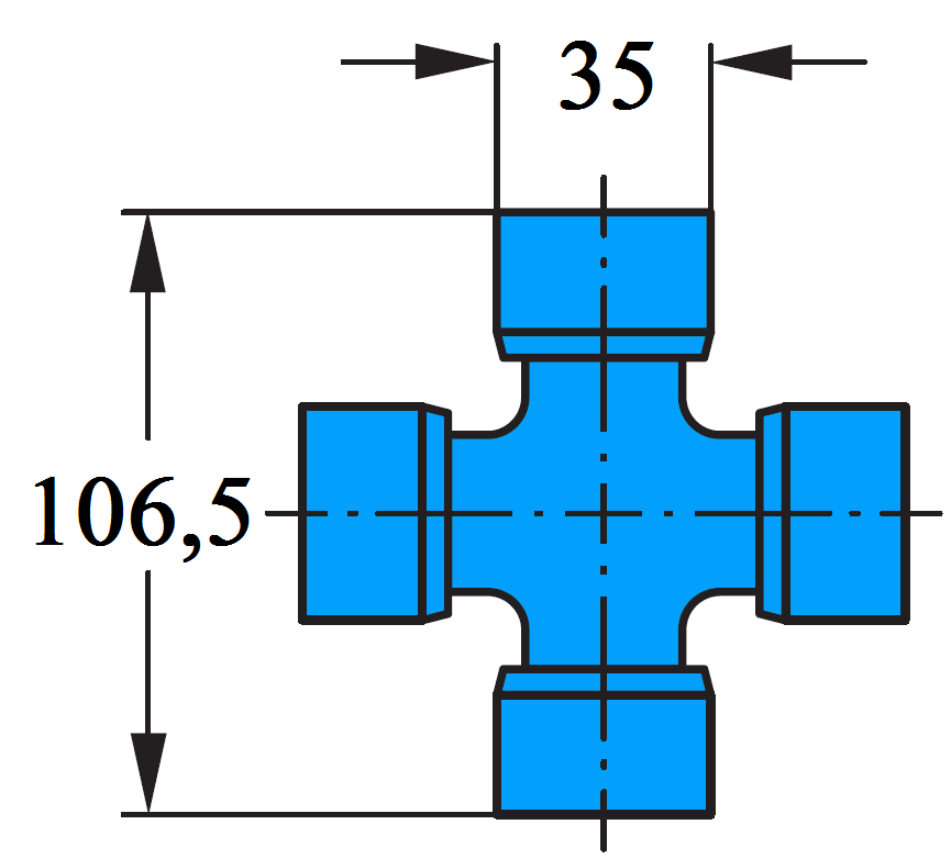 Крестовина Серия -8 (35х106,5)