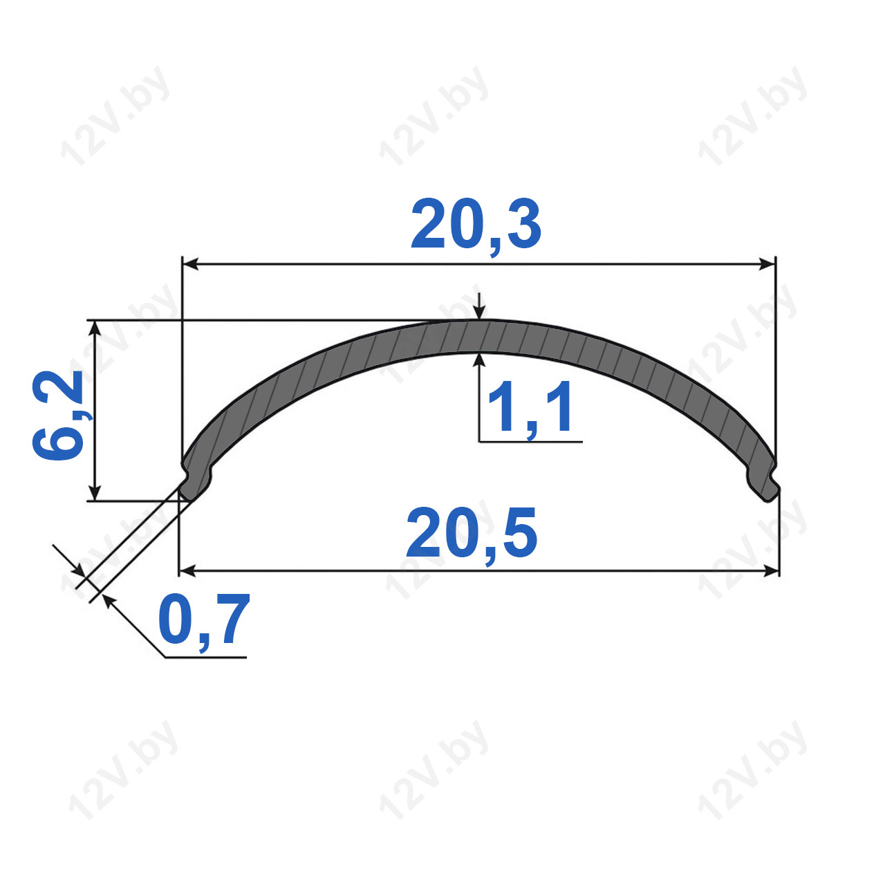 Экран полуматовый черный 20 мм. 2000