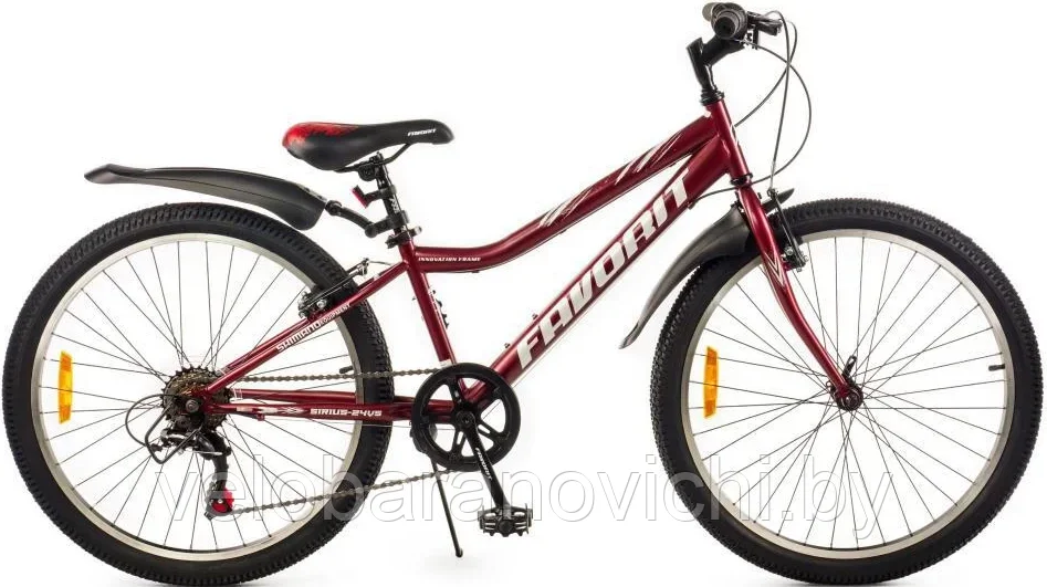 Велосипед FAVORIT SIRIUS-24VS, 24", вишнёвый