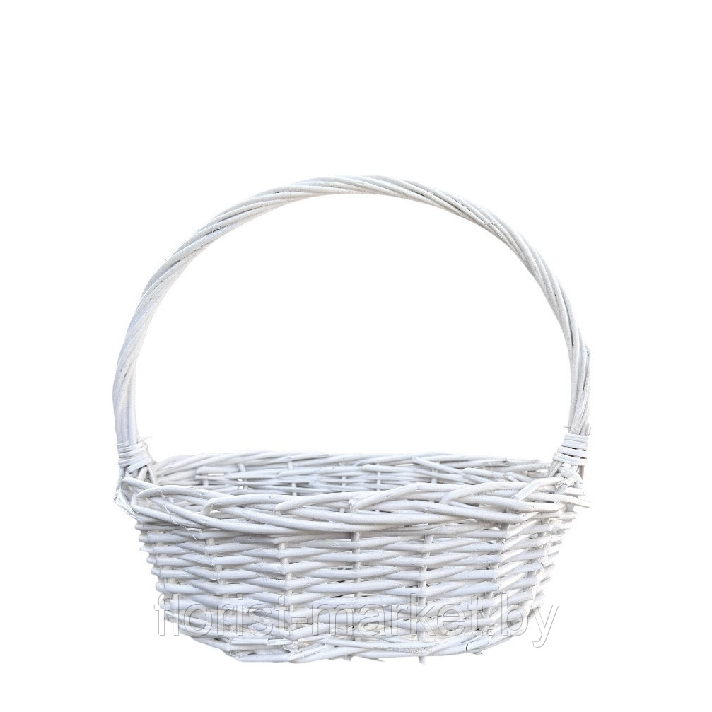 Корзина овальная (ива), 34*26/H31 см, белый