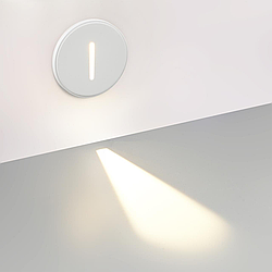 Подсветка для лестниц и ступеней Odeon Light Gips 7081/3WL круглая металл/гипс LED 3W 3000K 25° 220V