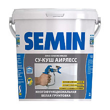 Грунт-краска Semin SOUS-COUCHE AIRLESS! Белая крышка. Вес 22 кг.