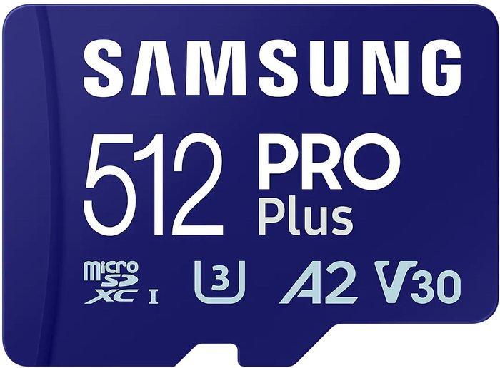 Карта памяти Samsung PRO Plus microSDXC 512GB MB-MD512SA/EU (с адаптером), фото 1