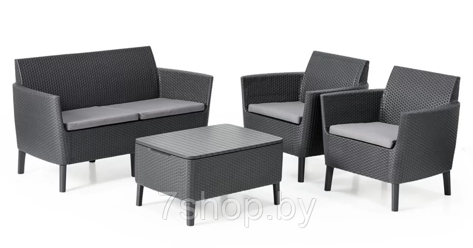 Комплект мебели Salemo 2-sofa set (Салемо), графит