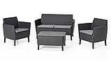 Комплект мебели Salemo 2-sofa set (Салемо), графит, фото 2
