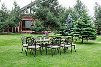 Обеденный комплект из литого алюминия WILHELM на 8 персон (овальный стол)