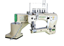 ZOJE ZJ740TA-452-E-02-W Промышленная швейная машина "флэтлок" (голова) + устройство отсоса S1564/1546