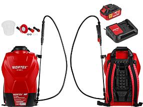Опрыскиватель ранцевый аккумуляторный WORTEX KS 1640 Li (16 л, 4 Ач, 18В)