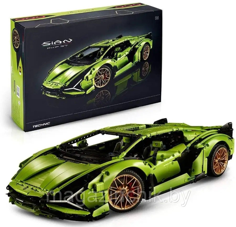 Конструктор Lamborghini Sian FKP 37 1:8, 3728 дет. KK6891 аналог лего Сиан Техник 42115