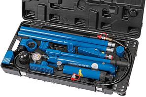Рихтовочный инструмент NORDBERG Растяжка рихтовочная c манометром в кейсе усилие 10 т 15 предметов NORDBERG