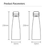 Термос Kiss Kiss Fish Smart Vacuum Bottle с OLED-дисплеем 475мл Белый, фото 3