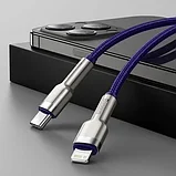 Кабель Baseus Cafule Metal Type-C - Lightning PD 20W 2м Фиолетовый, фото 2