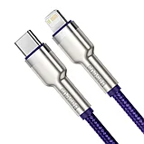 Кабель Baseus Cafule Metal Type-C - Lightning PD 20W 2м Фиолетовый, фото 8