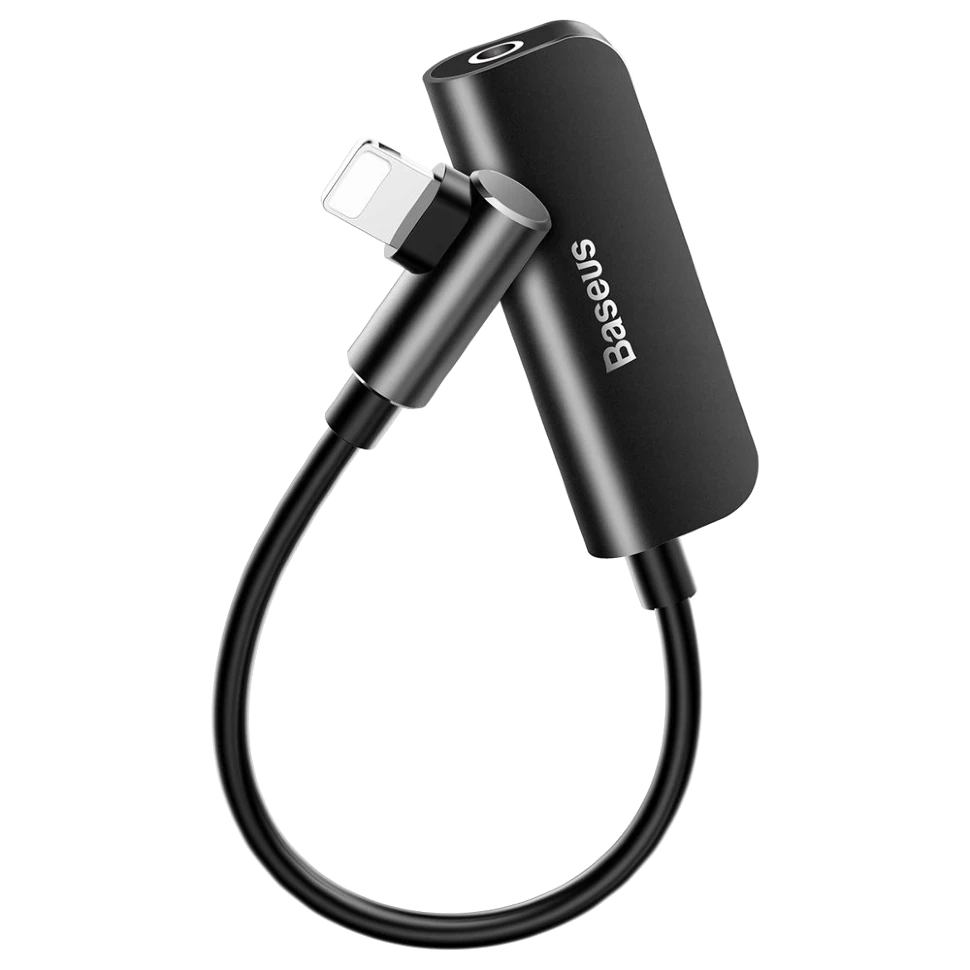 Переходник Baseus L505 Lightning + mini Jack Черный