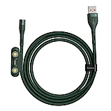 Кабель Baseus Zinc Magnetic USB - Micro USB+Lightning+Type-C 5А 1м Зеленый, фото 2