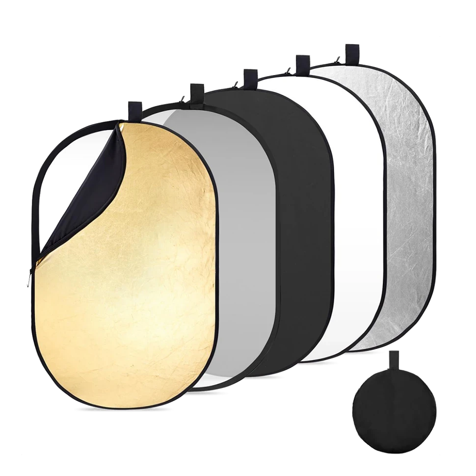 Комплект отражателей K&F Concept 5-in-1 Oval Foldable Reflector 100x150см