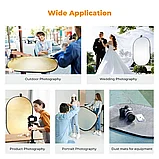 Комплект отражателей K&F Concept 5-in-1 Oval Foldable Reflector 100x150см, фото 4